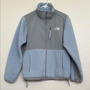 The North Face Light Gray and Gray Fleece Jacket